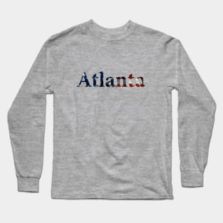 Atlanta American Flag Long Sleeve T-Shirt